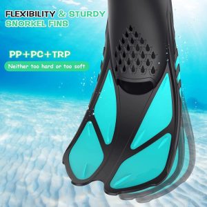 Adult Snorkeling Swim Fins Anti Slip Lace-up Adjustable Diving Flippers Replacement for Scuba Diving Diver